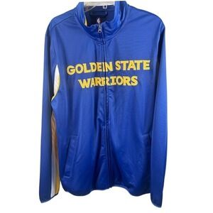 New‎ Golden State Warriors Traxk Jacket Men's Size Large Blue Yellow Full Zip